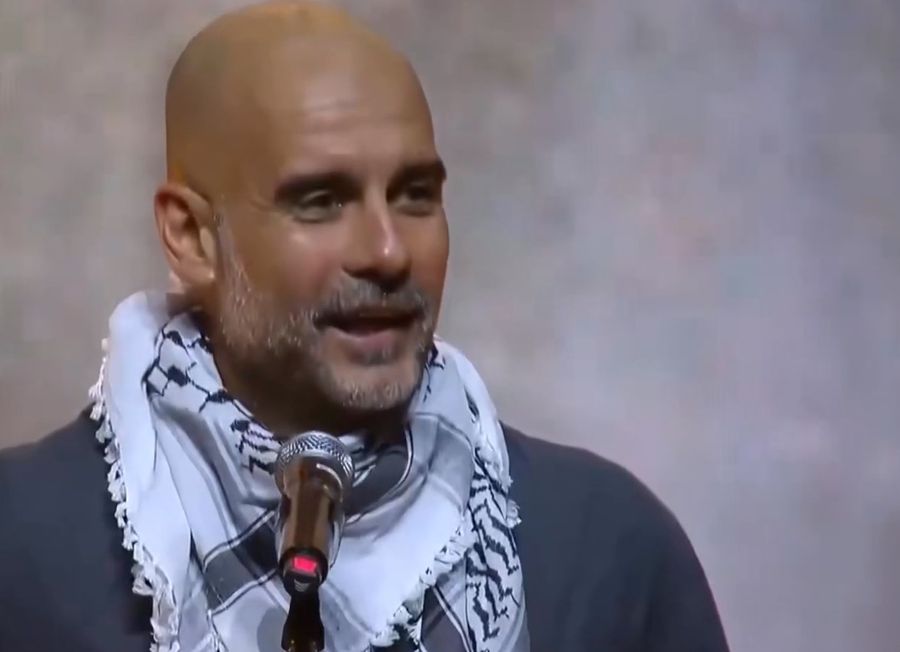 Pep Guardiola, manager of Manchester City, gave a virulent speech at Bad bunny Becali