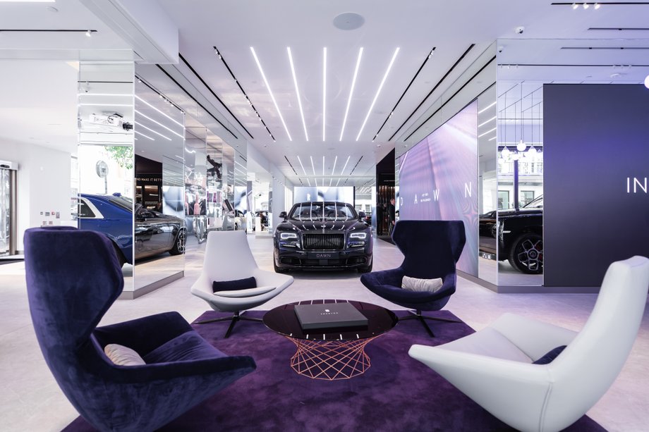 The interiors are to be consistent with, among others: in a London showroom