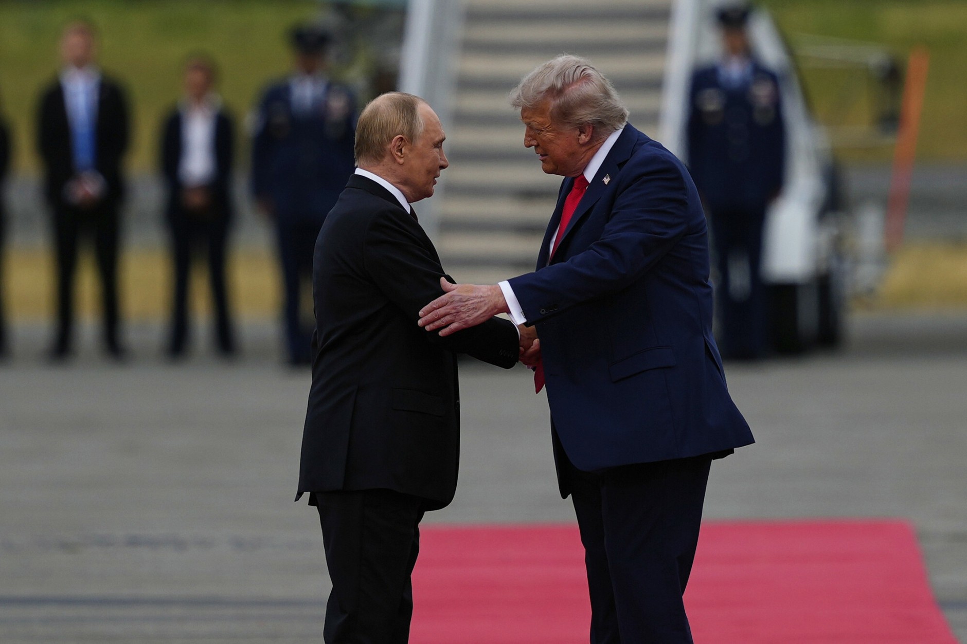 Vladimir Putin and Donald Trump, Anchorage, Alaska, August 15, 2025.