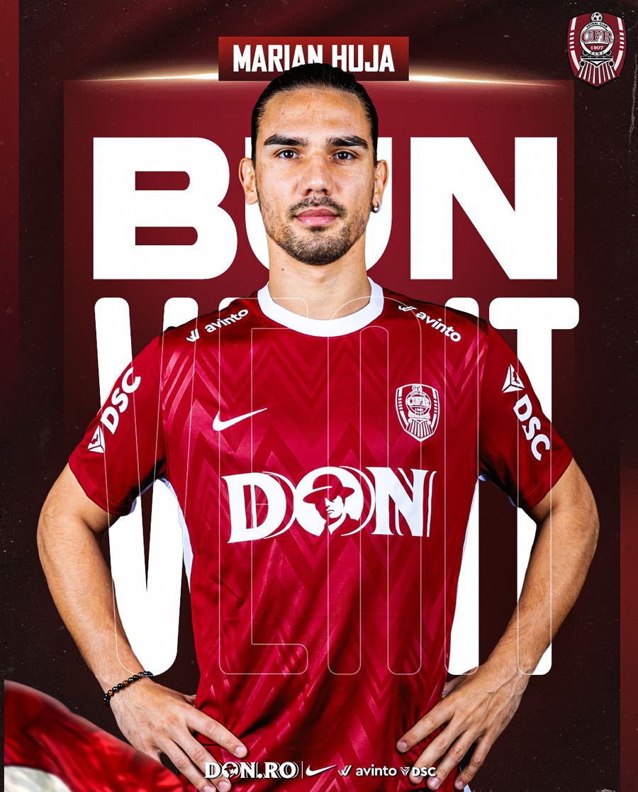 Marian Huja, officially presented by CFR Cluj // PHOTO: Instagram CFR Cluj announced the transfer of the player wanted by FCSB