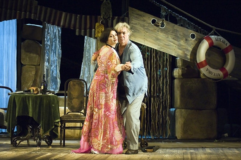 Sumskaya and Khostikoev in the play