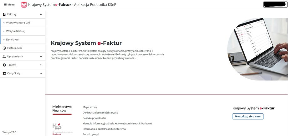 KSeF home page