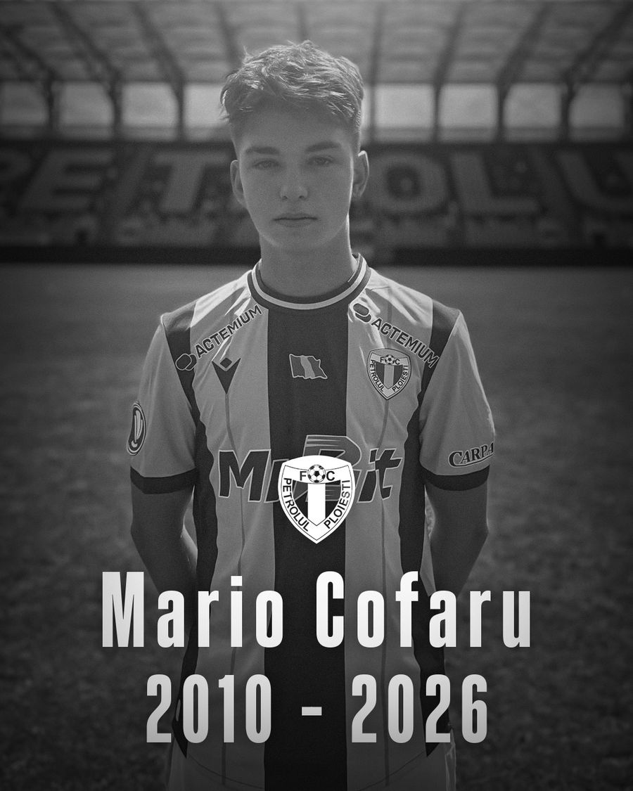 Mario Cofaru, Petrol's junior, died at 16 // photo: Facebook Tragedy in Romanian football! The Super League club announced the death of the 16-year-old player
