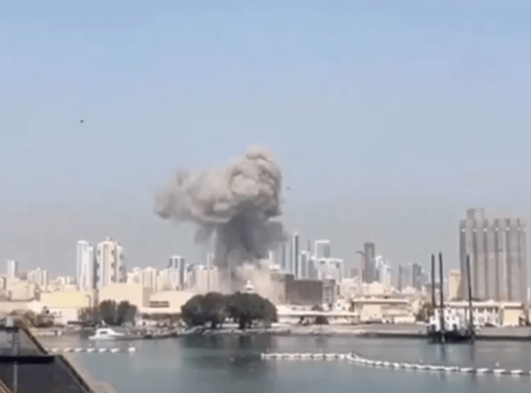 Iranian attack on an American base in Bahrain. PHOTO: X