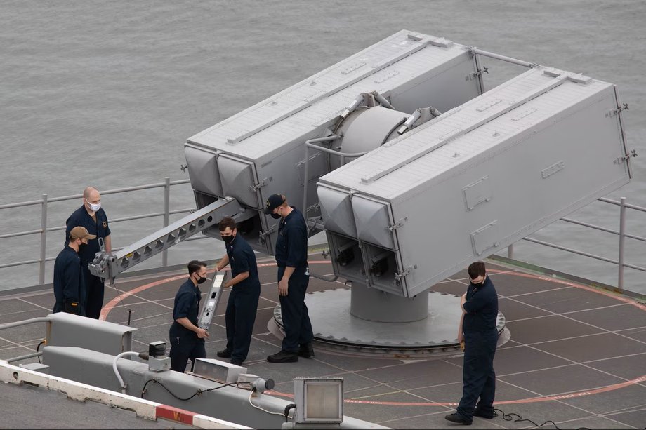 USS Gerald R Ford - RIM-162 ESSM launcher