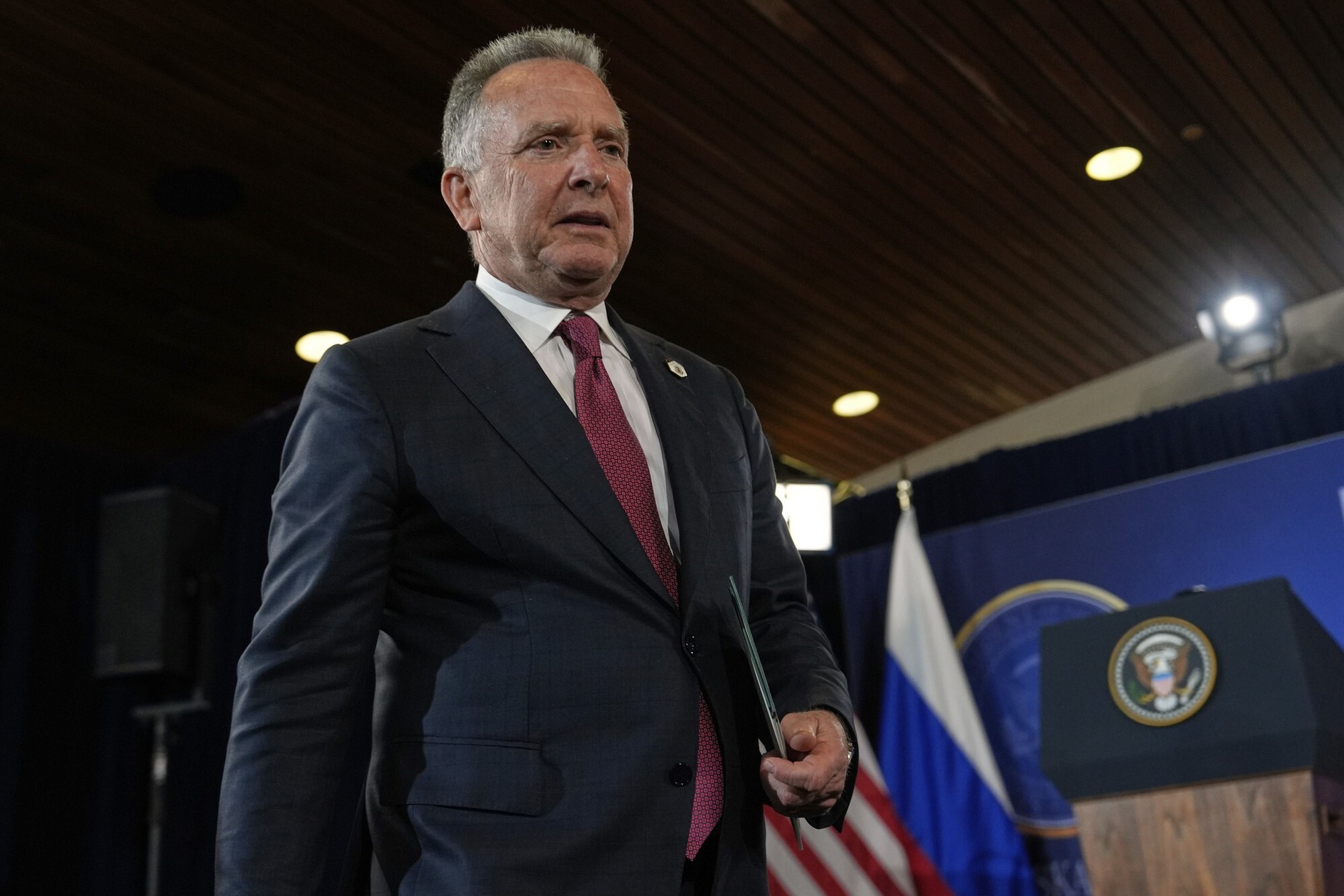 White House Special Envoy Steve Witkoff in Anchorage, Alaska, August 15, 2025.