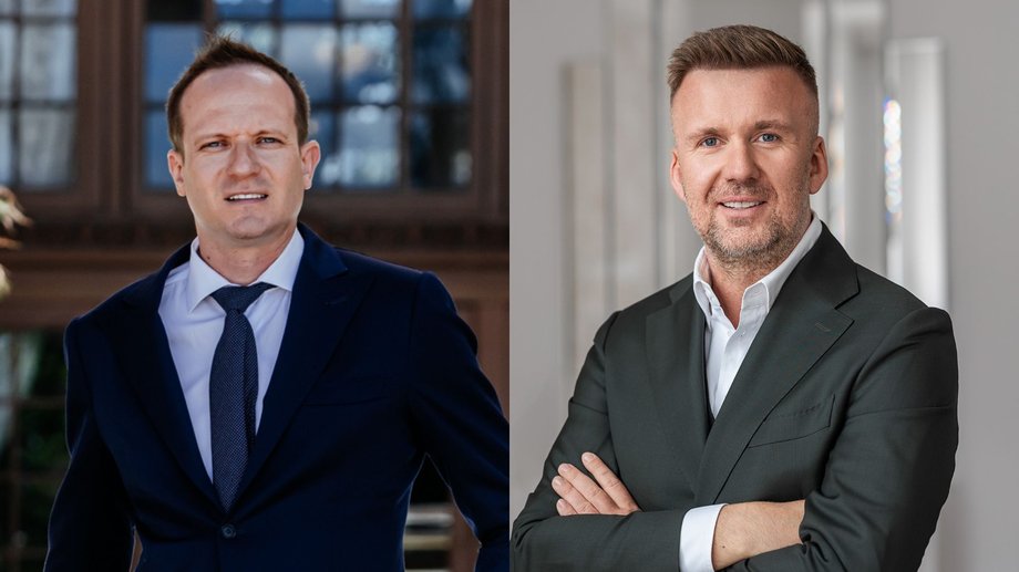 President of the Polish-American National Foundation Piotr Nowocień (left) and head of the Polish National Research Group Łukasz Pawłowski (right)