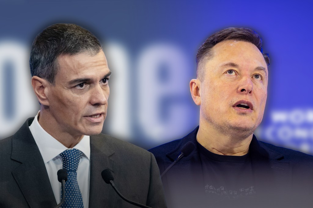Pedro Sanchez and Elon Musk. Photo: Profimedia. Collage: Ion Mateș / HotNews