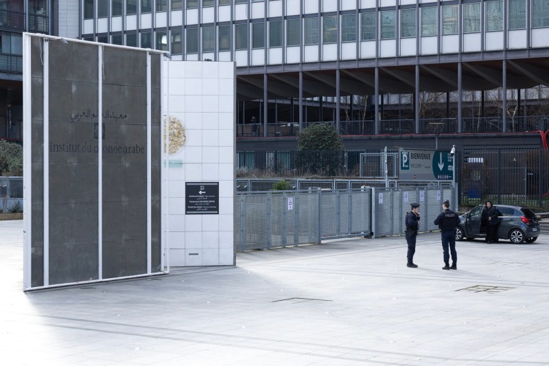 French police descended on the Institute of the Arab World in Paris to pick up documents regarding possible links to Jeffrey Epstein