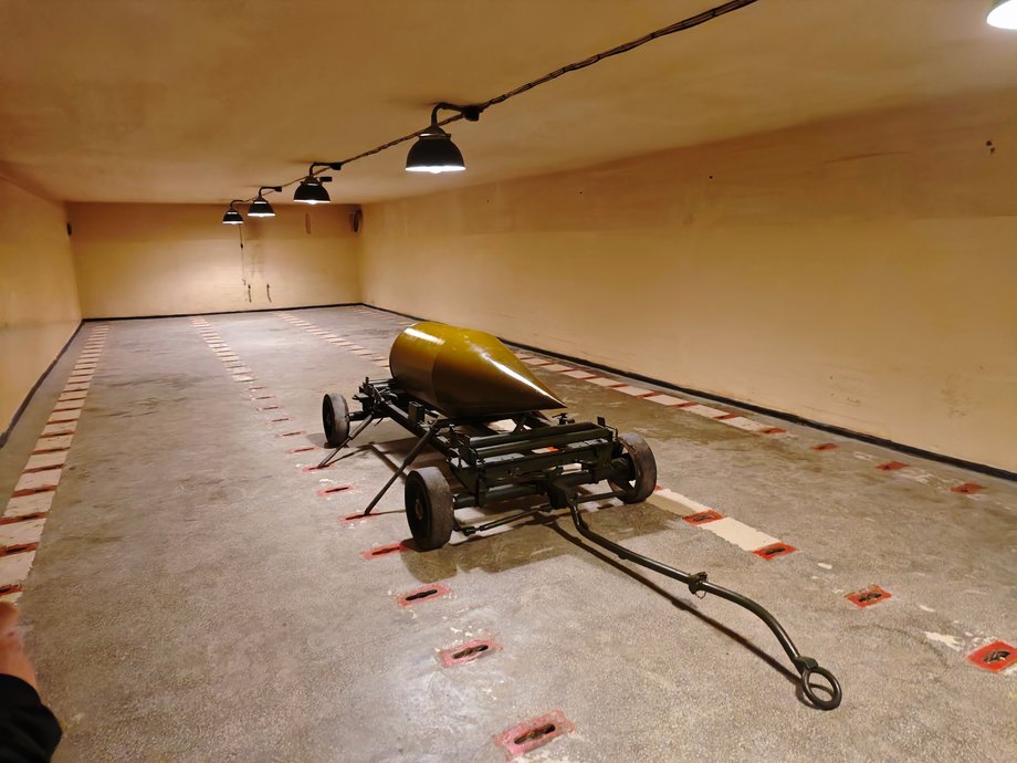 A mock-up of a nuclear warhead