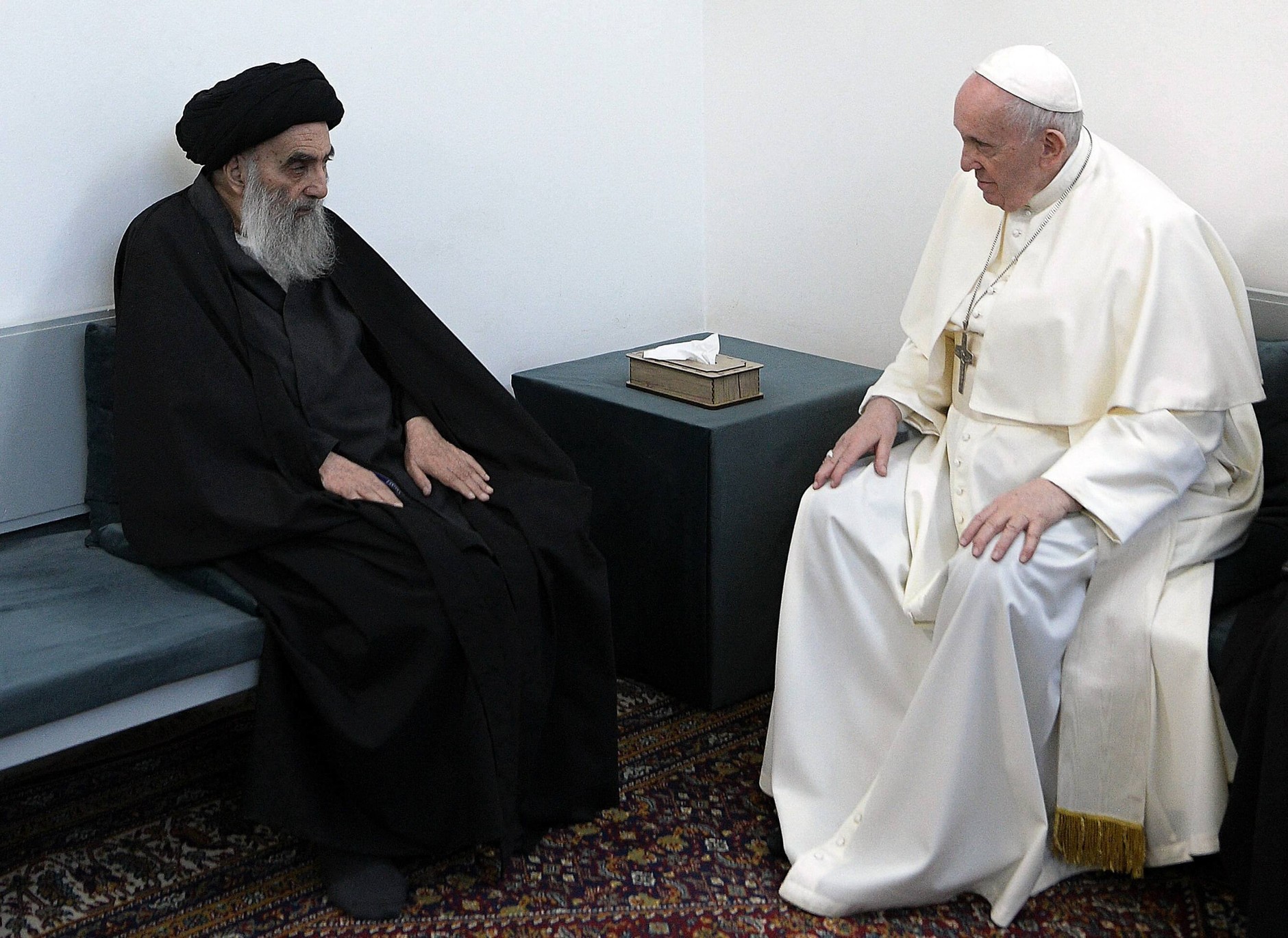 Meeting of Ayatollah Ali al-Sistani and Pope Francis. An-Najaf, March 6, 2021
