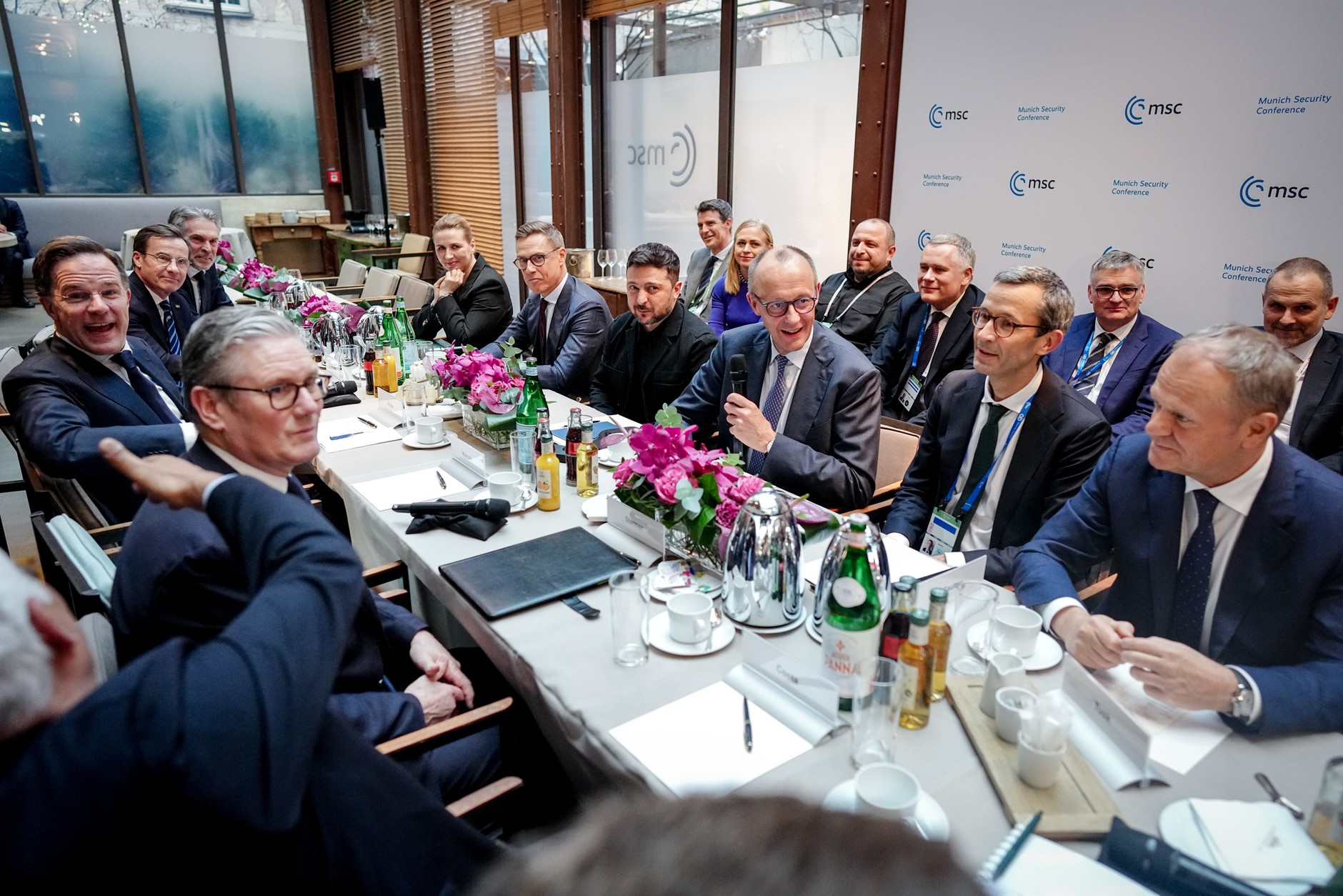 European leaders meeting at the Munich Security Conference, Germany, February 13, 2026.