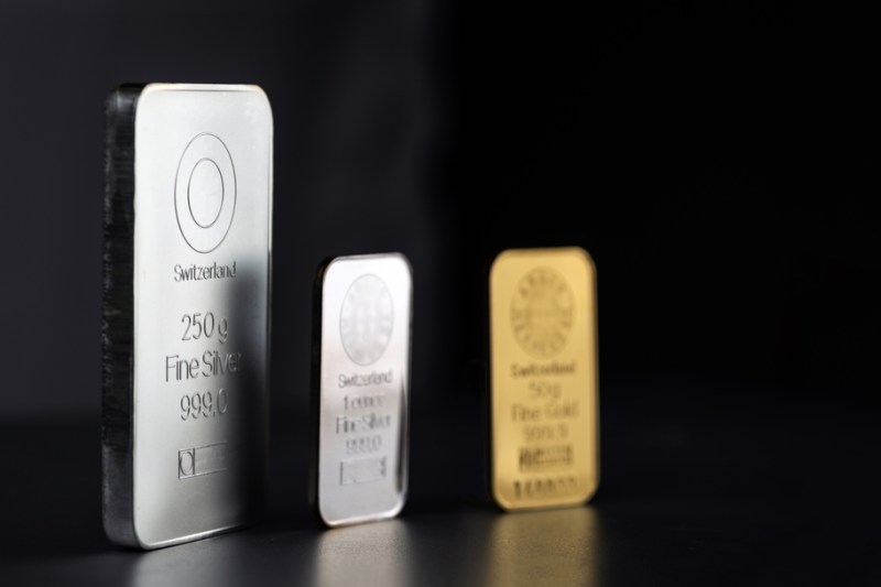The price of gold and silver continues to fall after Friday's sharp crash