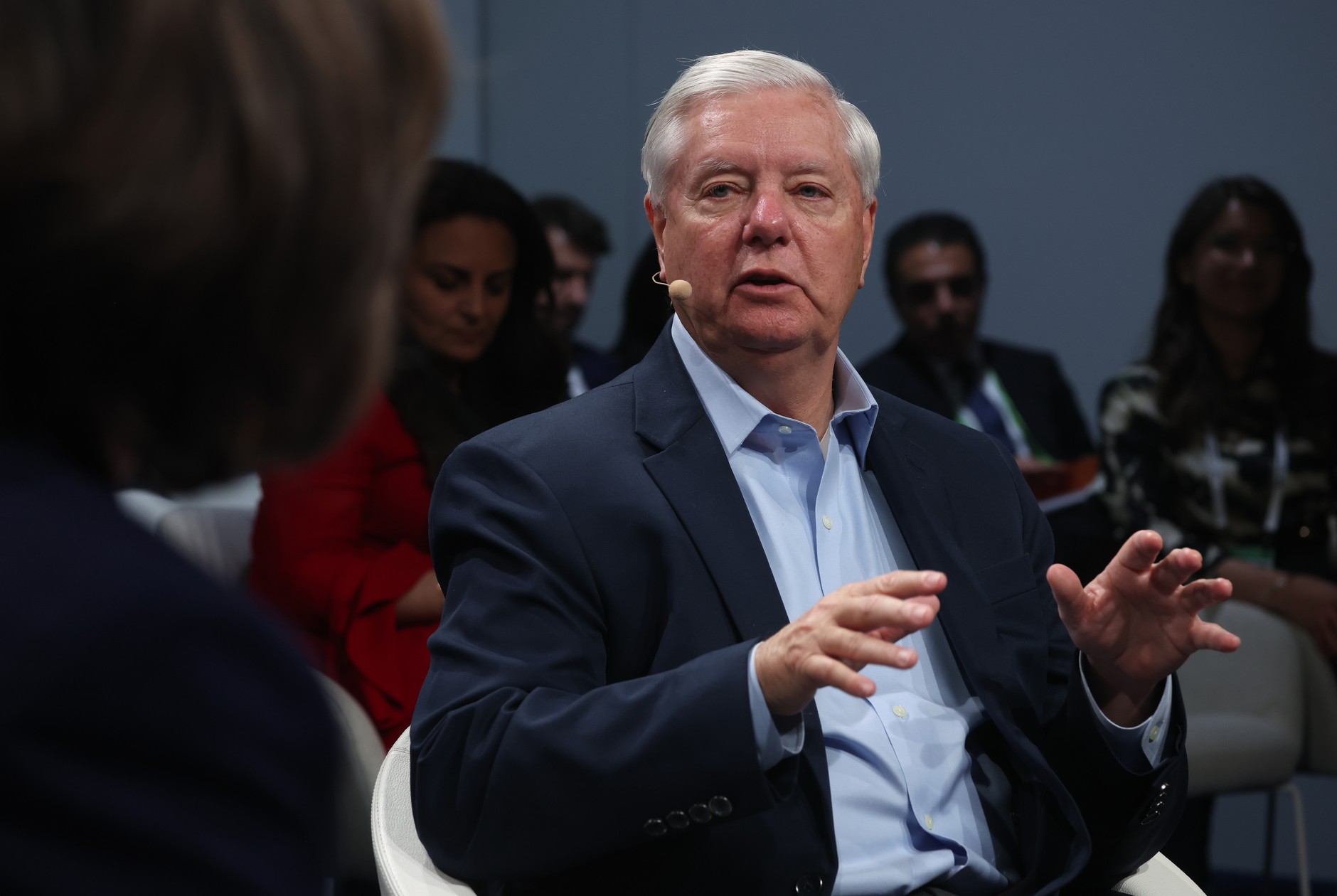 Senator Lindsey Graham during a panel discussion at the 62nd Munich Security Conference, February 13, 2026. 
