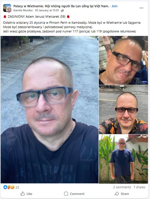 The missing Adam Janusz Mielcarek
