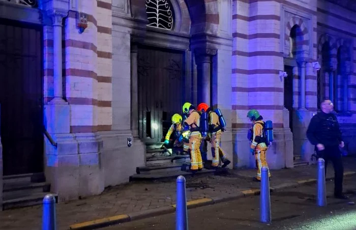 Explosion at the synagogue in the city of Liège PHOTO: X