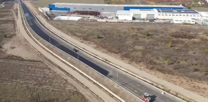 Works on the South Belt of Craiova, partially blocked. PHOTO: DRPD Craiova
