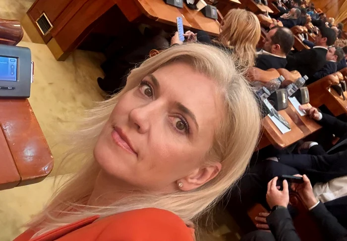 PNL MP Alina Gorghiu in Parliament. PHOTO: Facebook