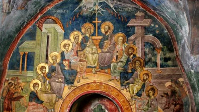 Representation of the Descent of the Holy Spirit. Photo: Basilica. EN