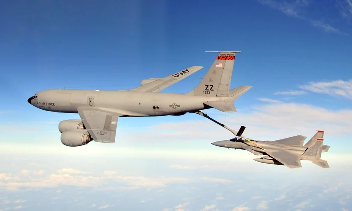 The Boeing KC-135 is an American military tanker aircraft