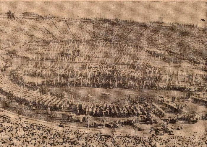 The August 23 Stadium, at its inauguration in 1953. Photo: Scânteia