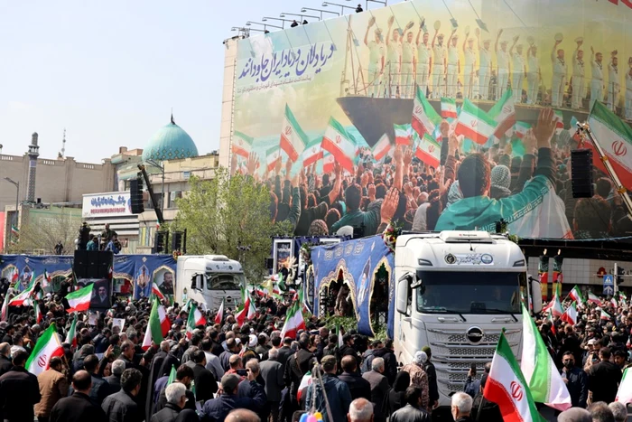 The funerals for the security chief and commander of the Basij militia PHOTO EPA-EFE