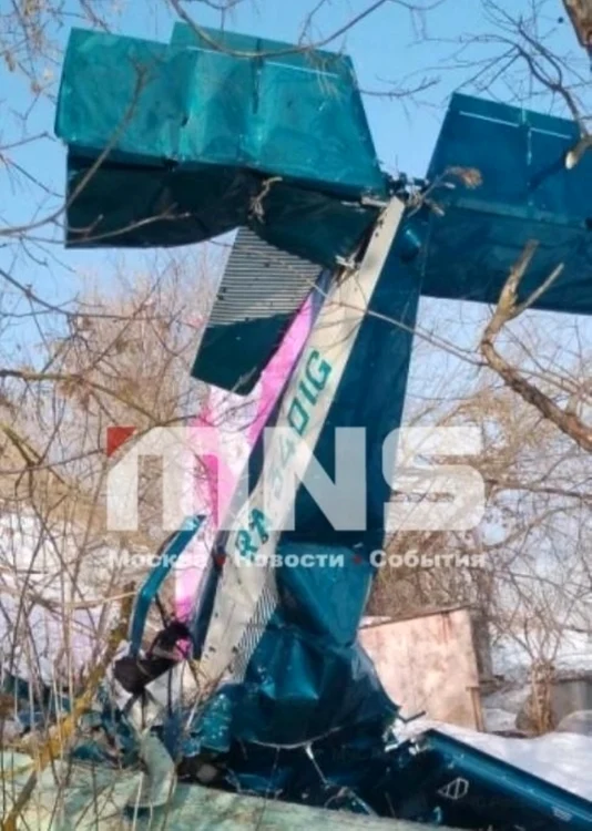Aviation incident near Moscow. PHOTO: MNS