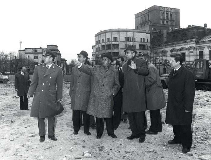 Nicolae Ceaușescu, after the earthquake of March 4, 1977