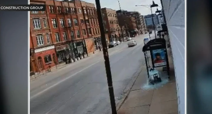 The robot wreaked havoc in the American city. Photo: CBS News Chicago