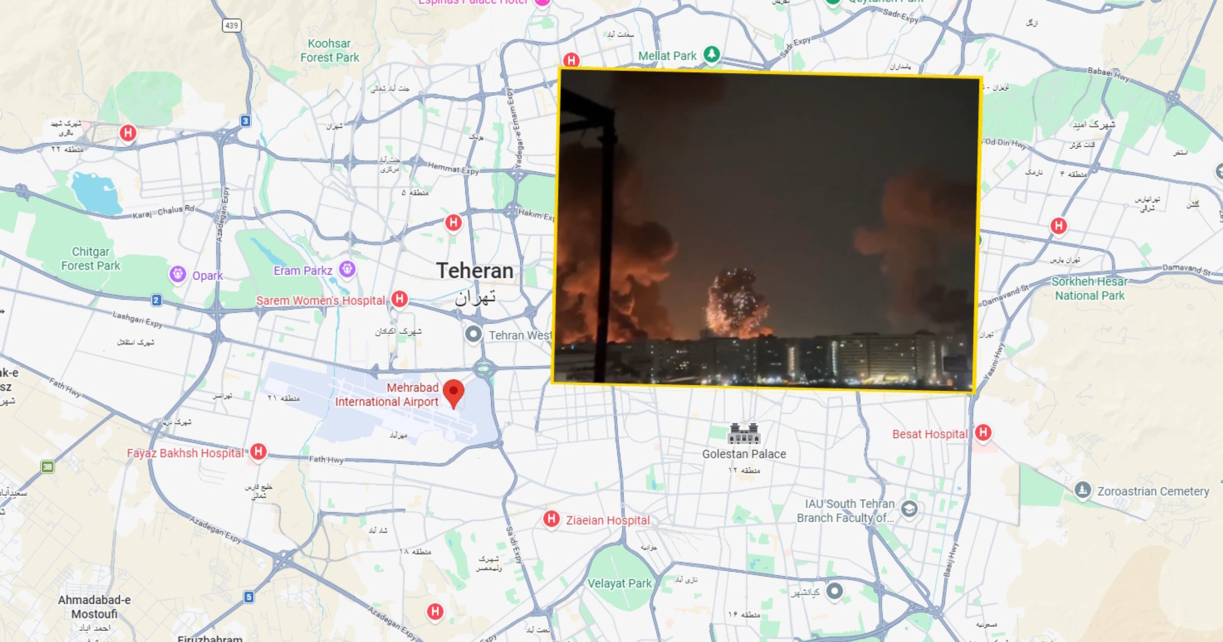 Israeli-American forces fired at Tehran airport