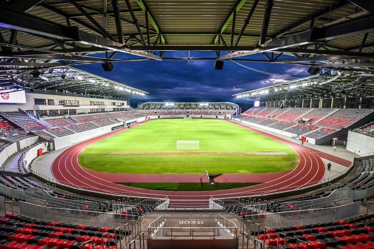 This is what the Municipal stadium in Sibiu looks like, inaugurated in 2022. Photo: Sibiu City Hall