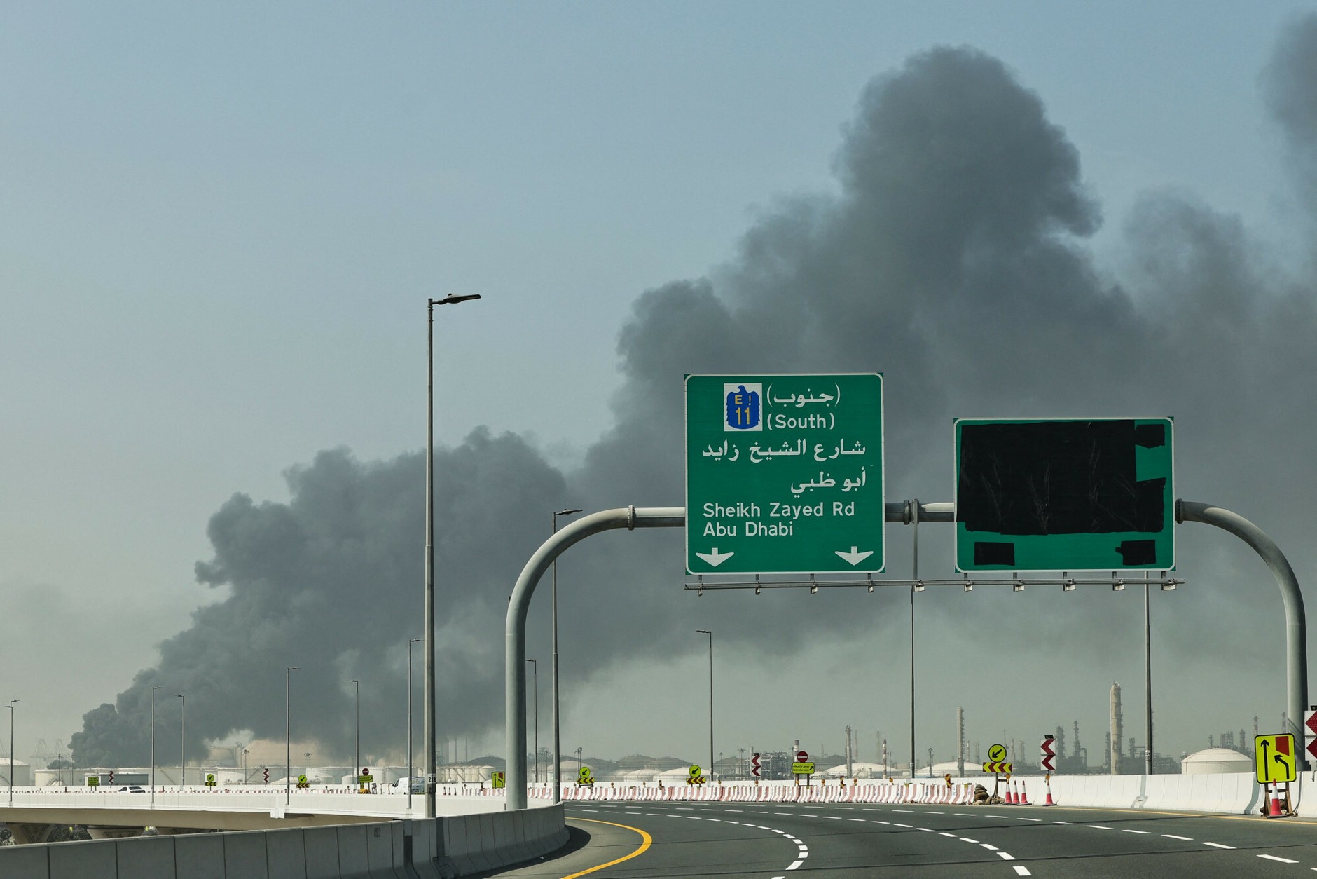 Smoke over Dubai after the Iranian attack, March 1, 2026. 