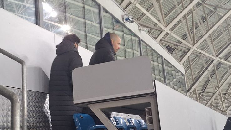 Filipe Coelho, surprised in the stands at the Craiova match