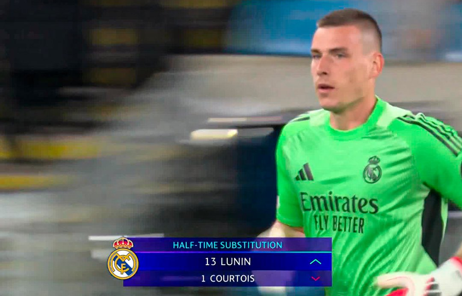 Bizarre change in Manchester City - Real Madrid » Courtois, replaced at half-time