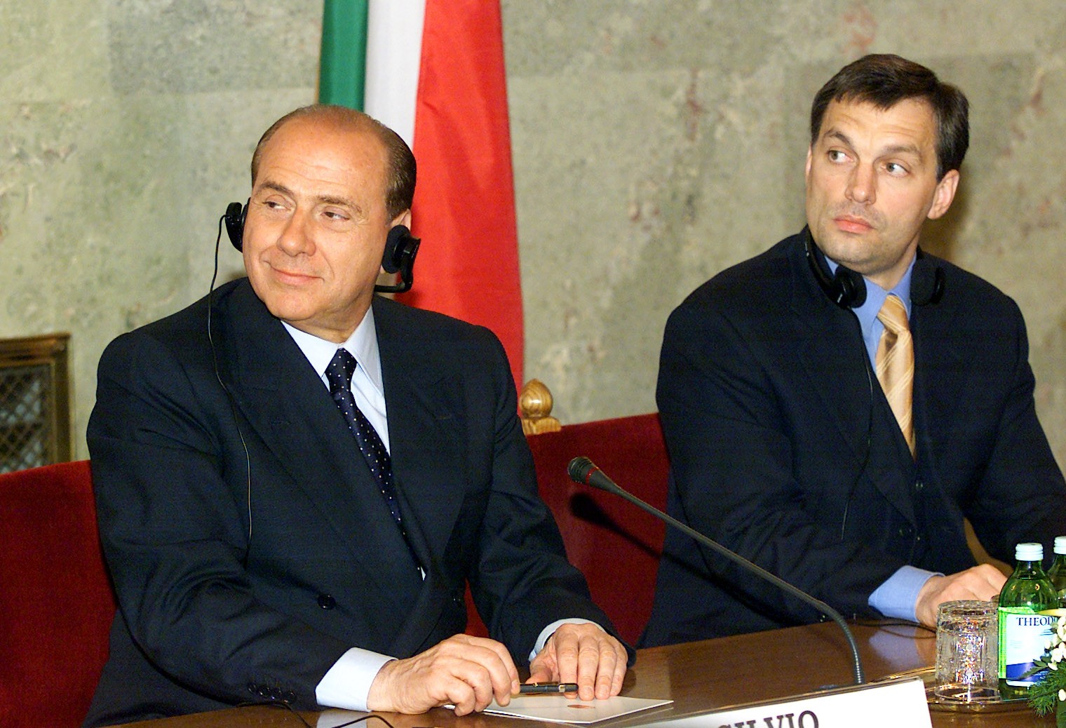 Silvio Berlusconi, Prime Minister of Italy, and Viktor Orban. Budapest, February 28, 2002