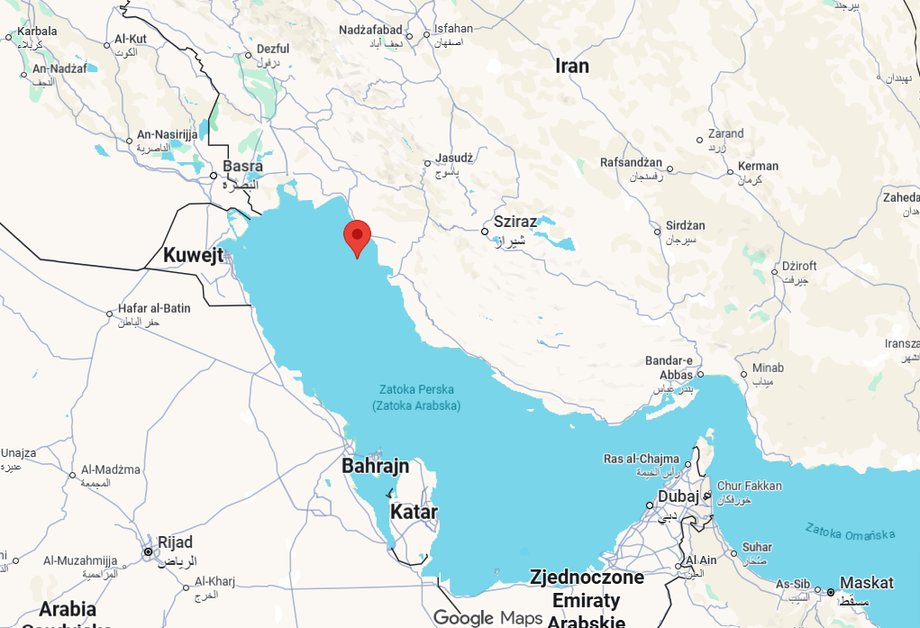 Location of Khark Island
