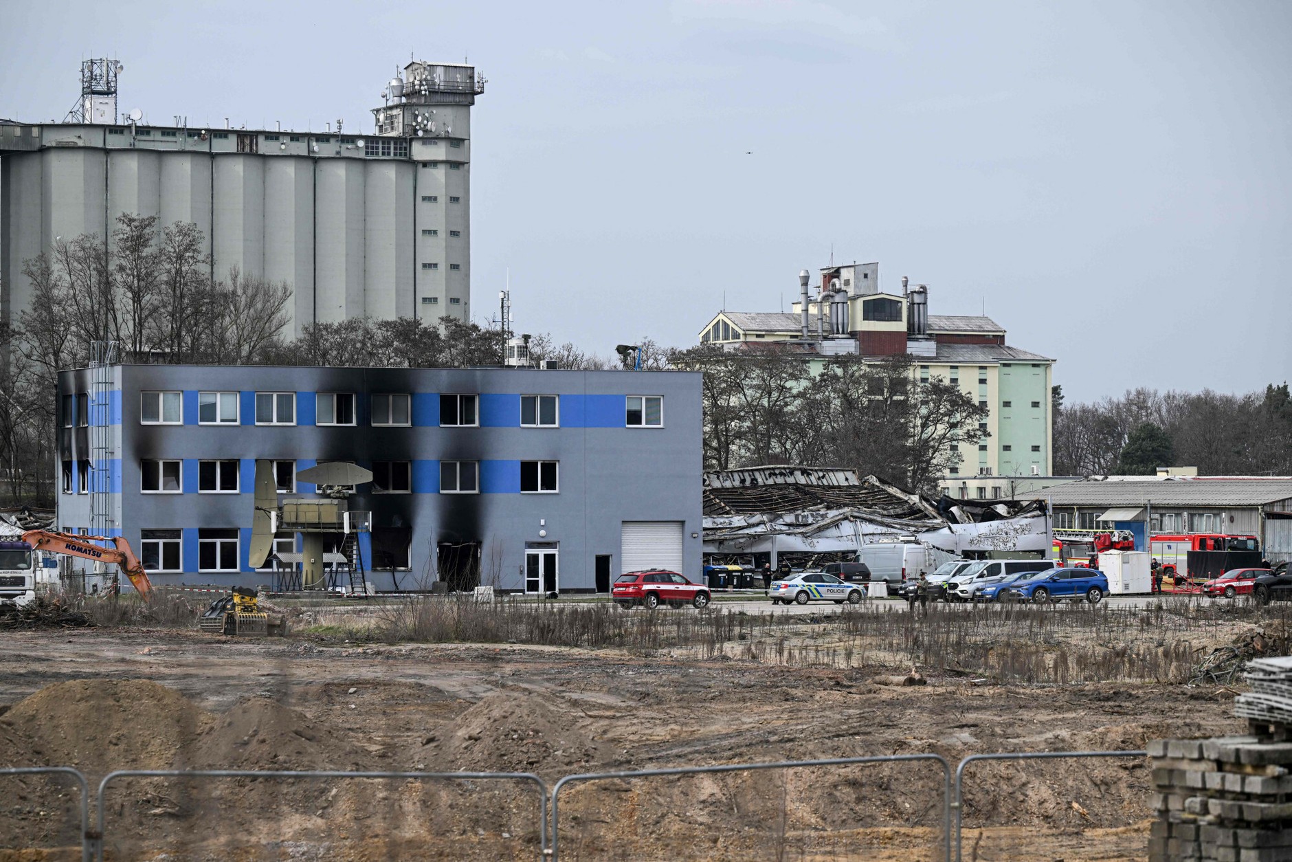 Destroyed warehouse of an arms company in Pardubice