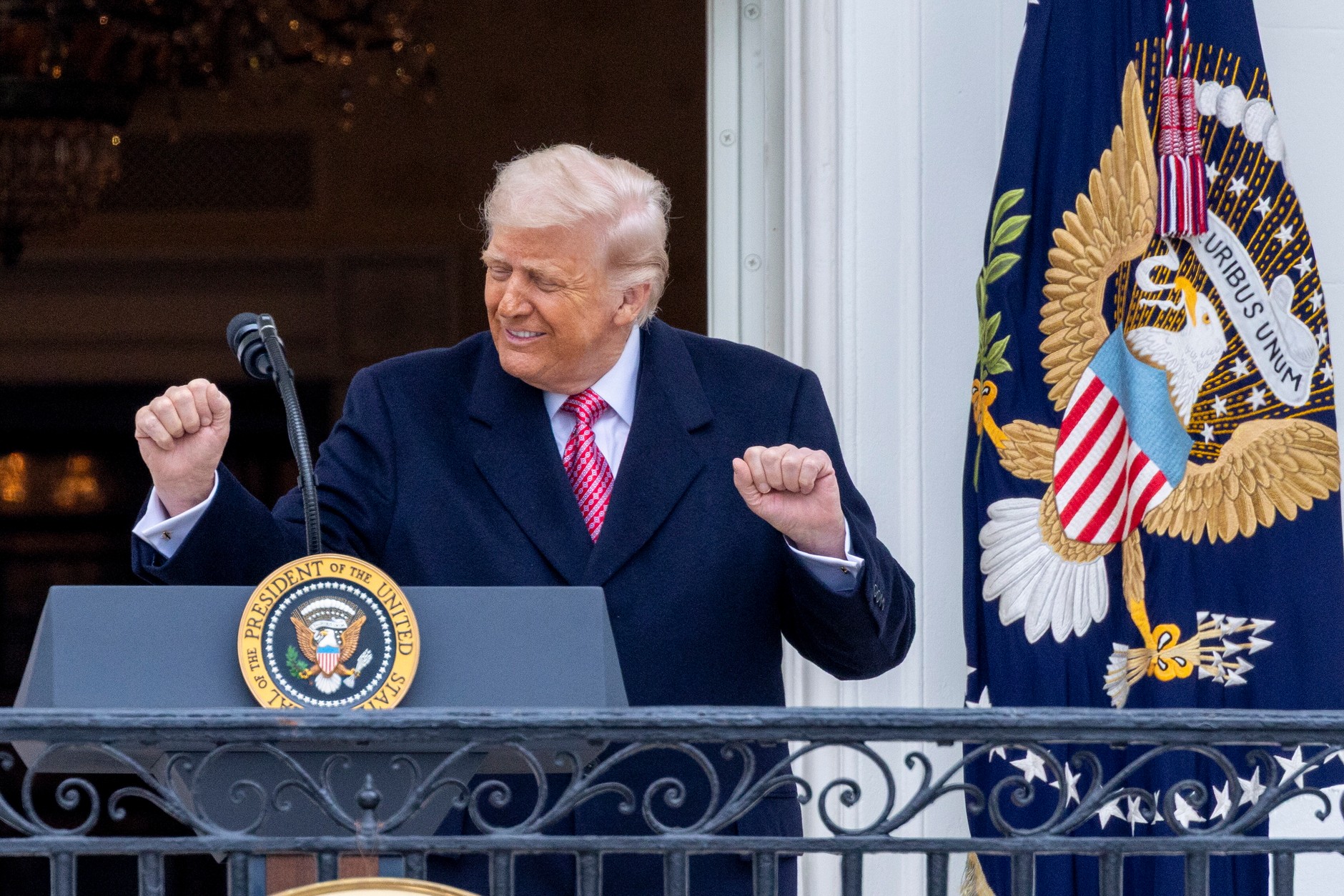 Donald Trump, president of the United States, has the balcony of the White House. Washington, March 27, 2026 