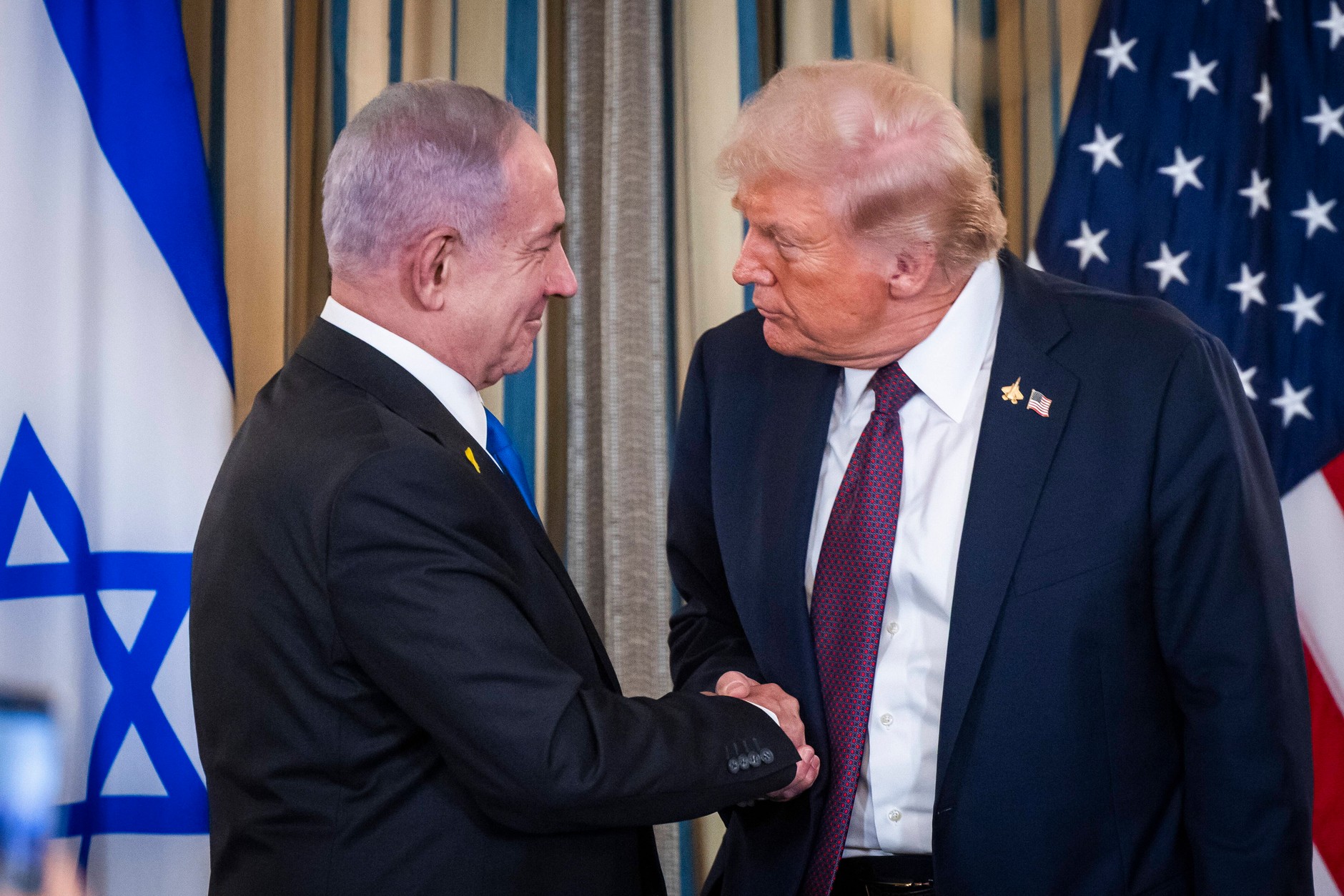 Binyamin Netanyahu, Prime Minister of Israel, and Donald Trump, President of the United States
