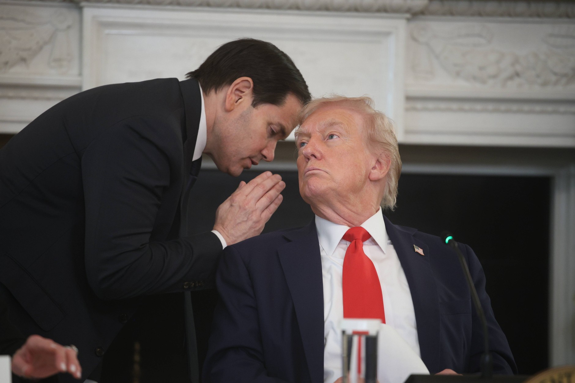 Marco Rubio, US Secretary of State, and President Donald Trump. Washington, October 8, 2025