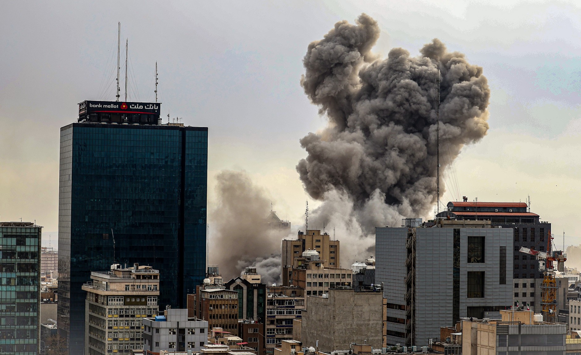 Clouds of smoke over Tehran, March 2, 2026.