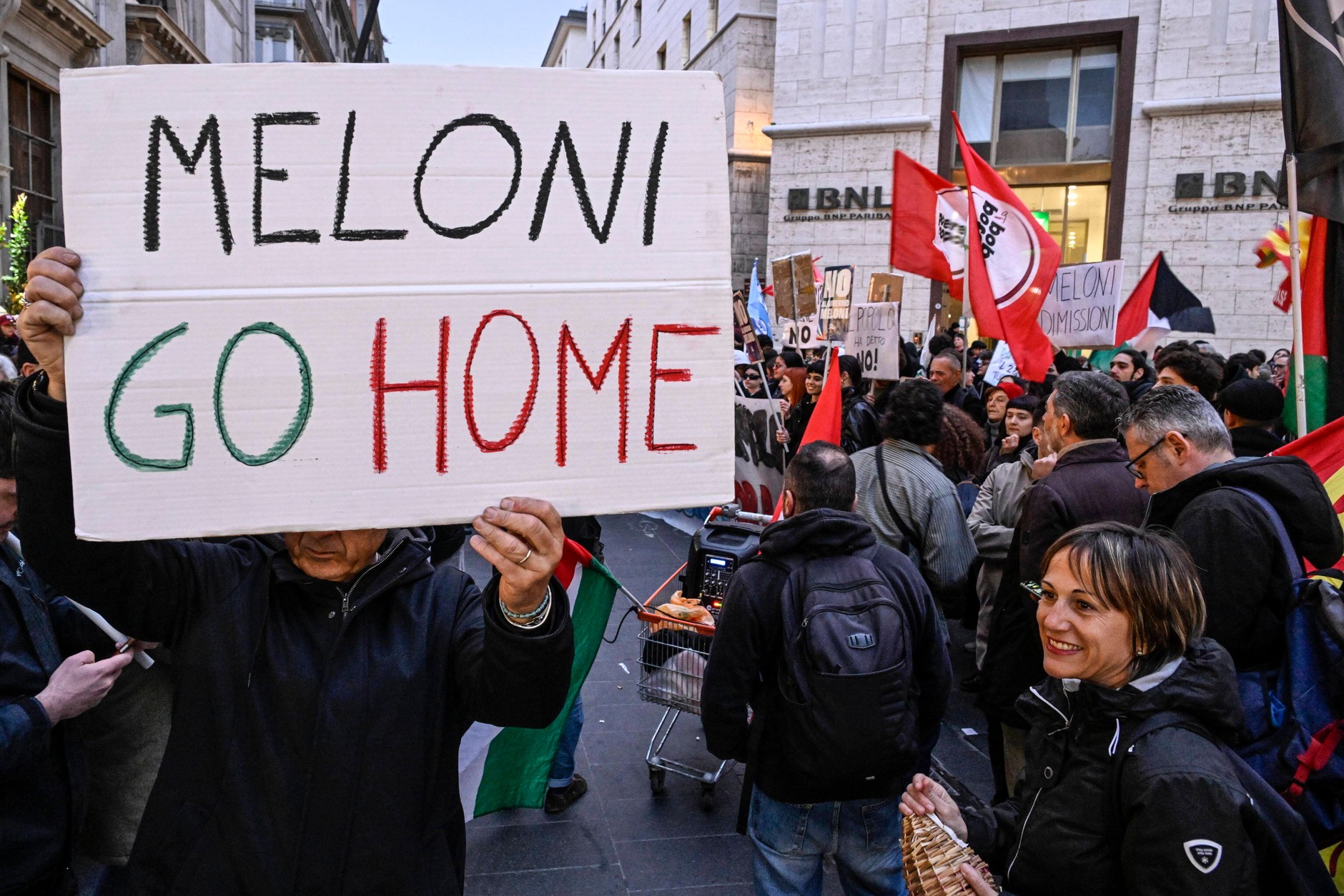 Italians on the streets