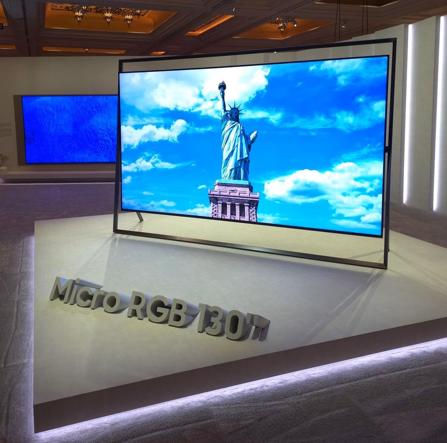 Samsung's 130-inch Micro RGB TV will be the largest screen in the consumer TV market in 2026.