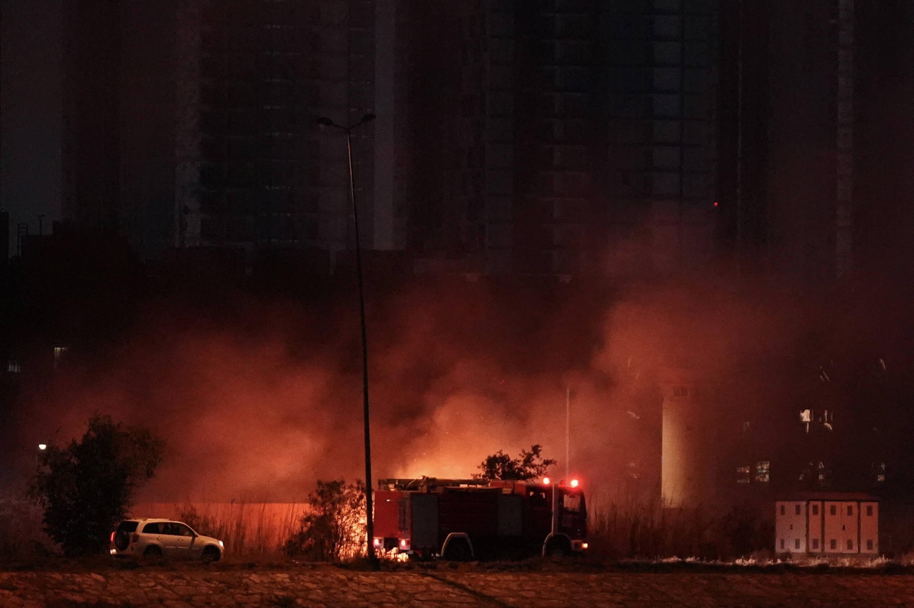 Fire near the US Embassy in Baghdad