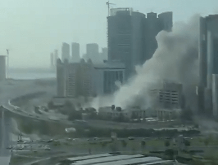 VIDEO Columns of smoke at a well-known five-star hotel in Bahrain.