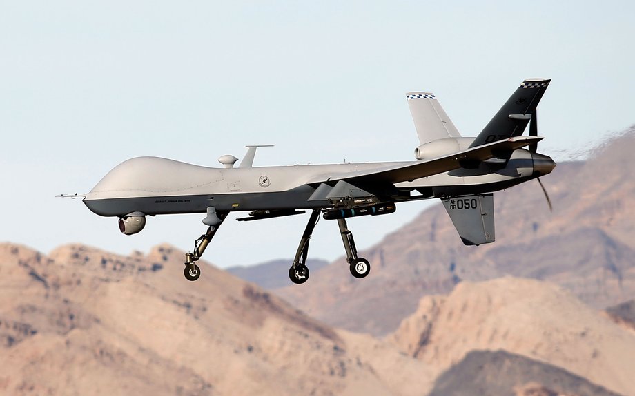 MQ-9 Reaper in the air