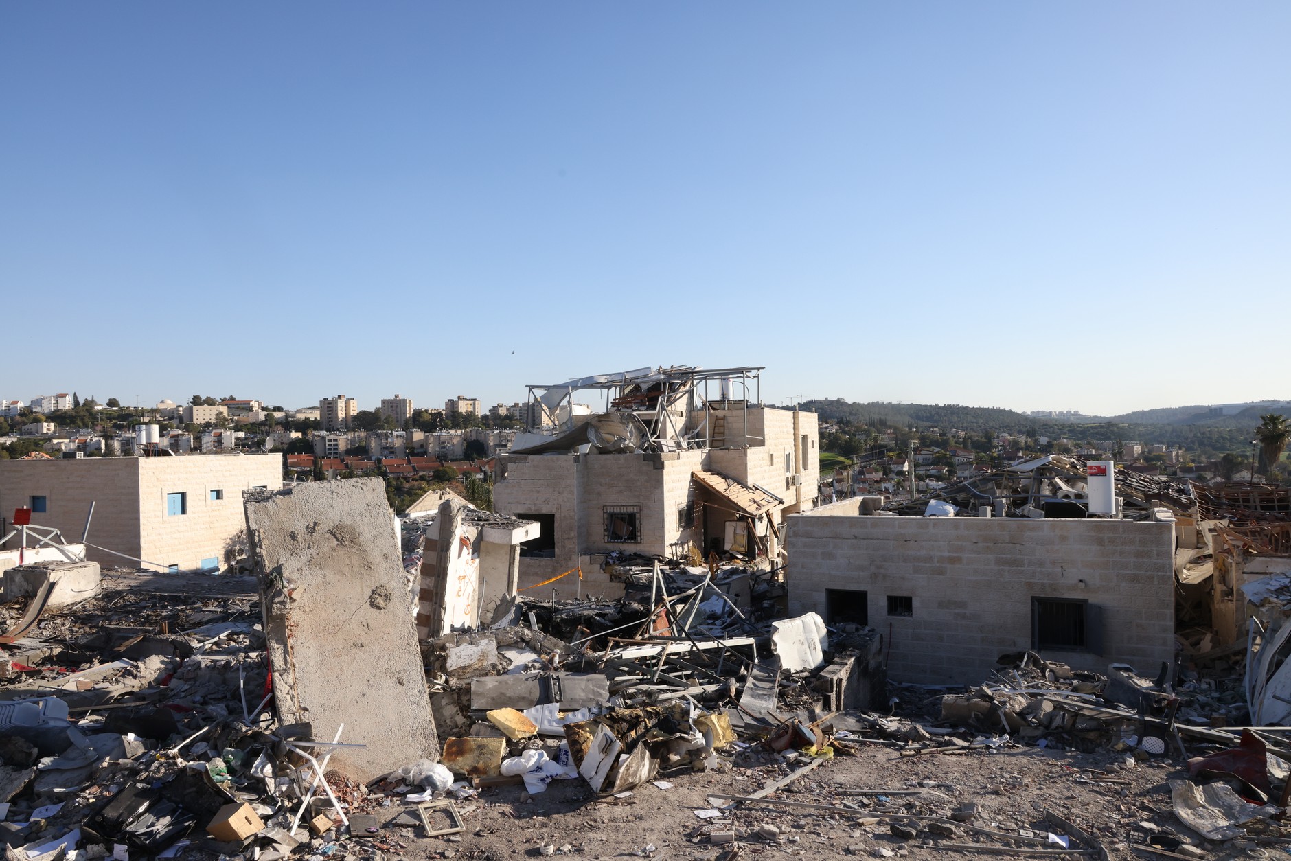 Consequences of Iran's retaliatory attack on Israel. Destruction at Bet Shemesh near west Jerusalem, March 10, 2026 (illustrative photo)