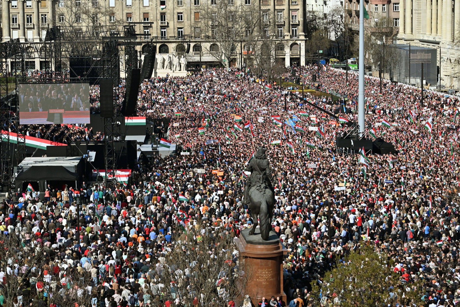 "Peace March" in Budapest. March 15, 2026