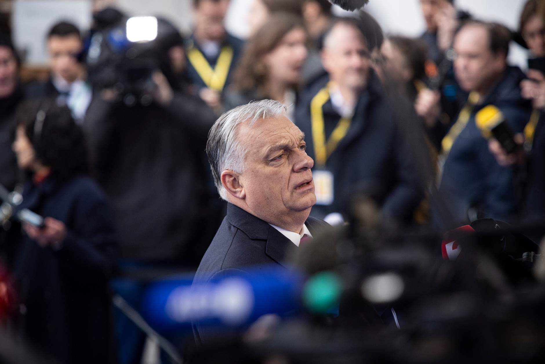 Hungarian Prime Minister Viktor Orban before an informal meeting of EU leaders, Belgium, February 12, 2026.