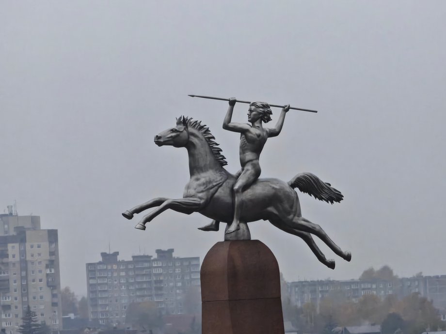A monument in Marijampole, symbolizing the thousand-year history of Lithuania